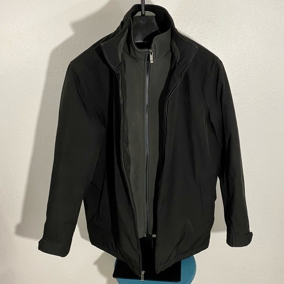 Weatherproof Ultra Tech Jacket Men’s Size L Black Double Layer Water Resistant - Picture 1 of 15
